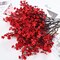 Red Fake Flowers Artificial Flowers, 5Pcs Real Touch Silk Flowers Faux Flowers for Decorations, Babys Breath Artificial Flowers Bulk for Spring Decor Floral Arrangement